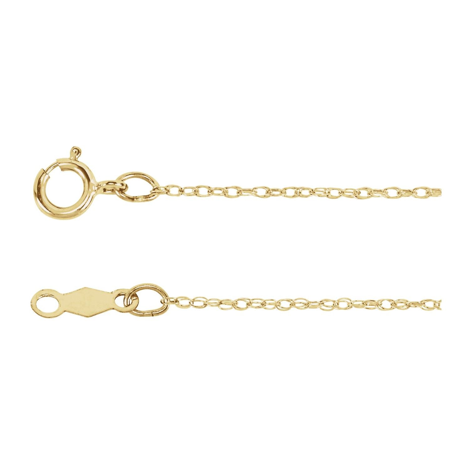 0.75mm Rope Chain Necklace | Diamond & Sapphire