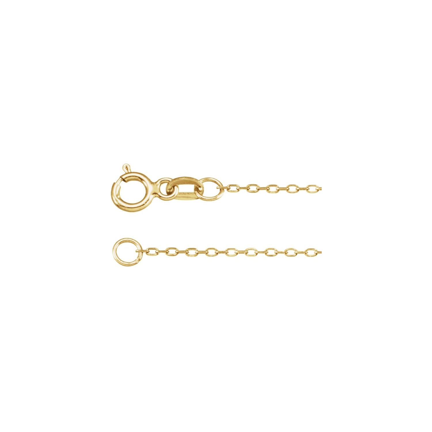 0.85mm Diamond-Cut Cable Chain Necklace in 14K Yellow Gold