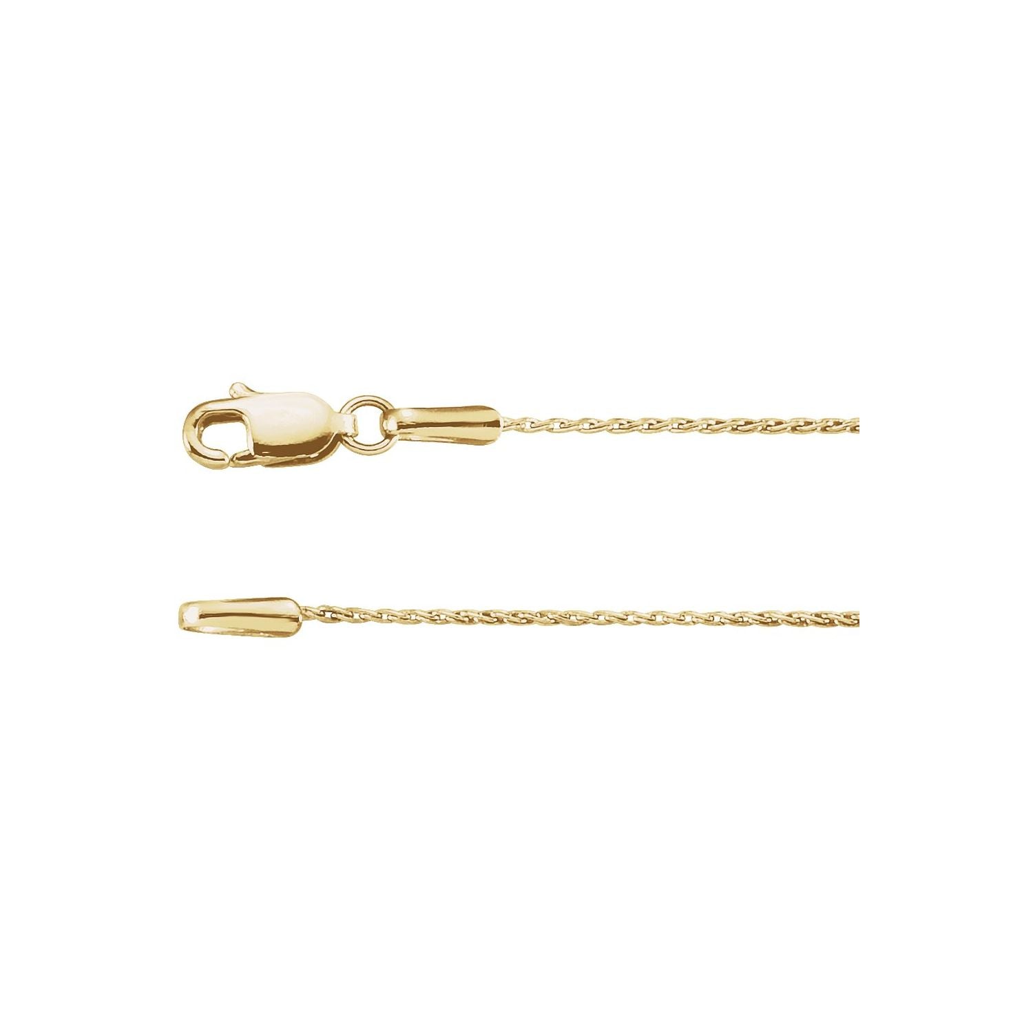 0.8mm Wheat Chain Necklace | Diamond & Sapphire