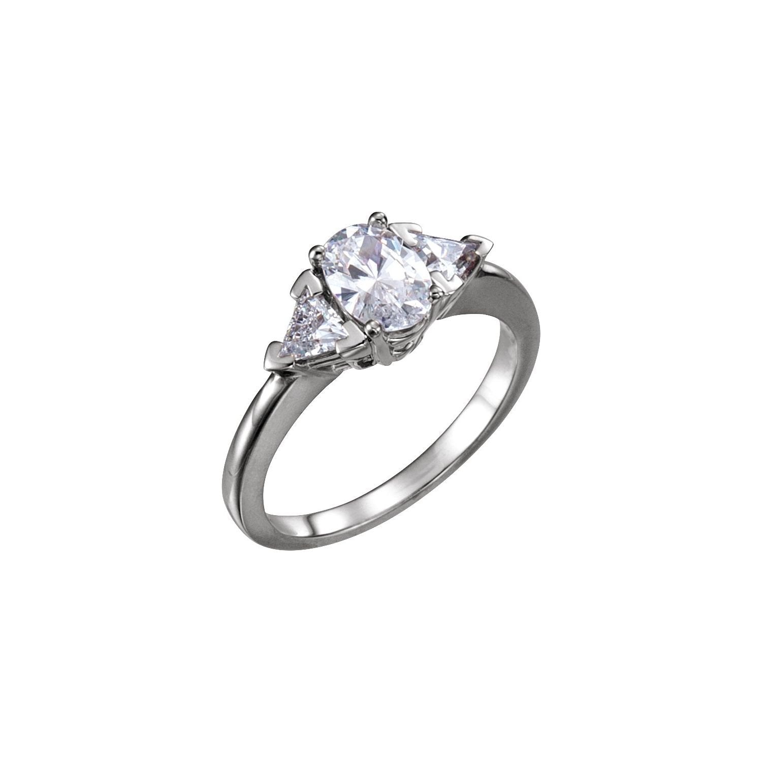 1.2 ct Oval Lab-Grown Diamond Three-Stone Engagement Ring