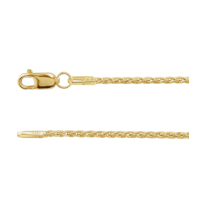 1.25mm Wheat Chain Necklace | Diamond & Sapphire