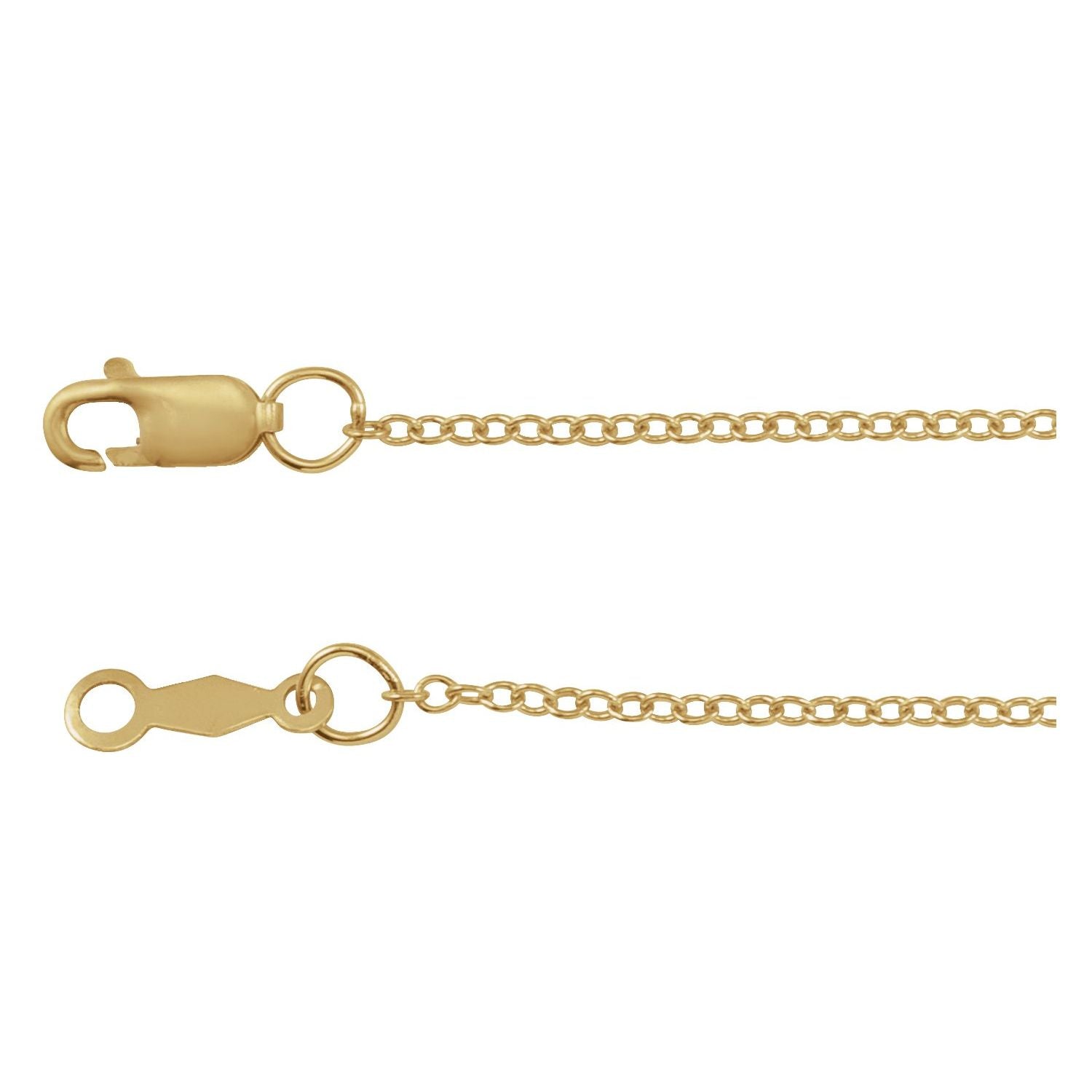 1.3mm Cable Chain Necklace in 18K Yellow Gold