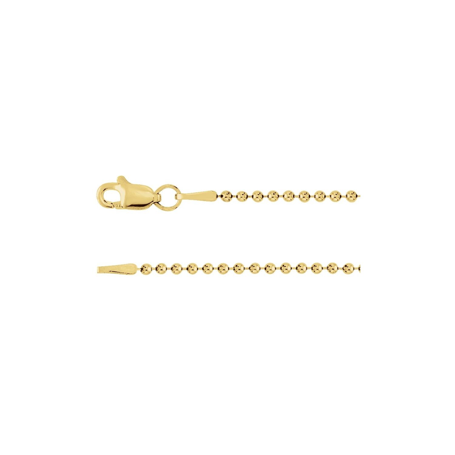 1.5mm Bead Chain Necklace | Diamond & Sapphire