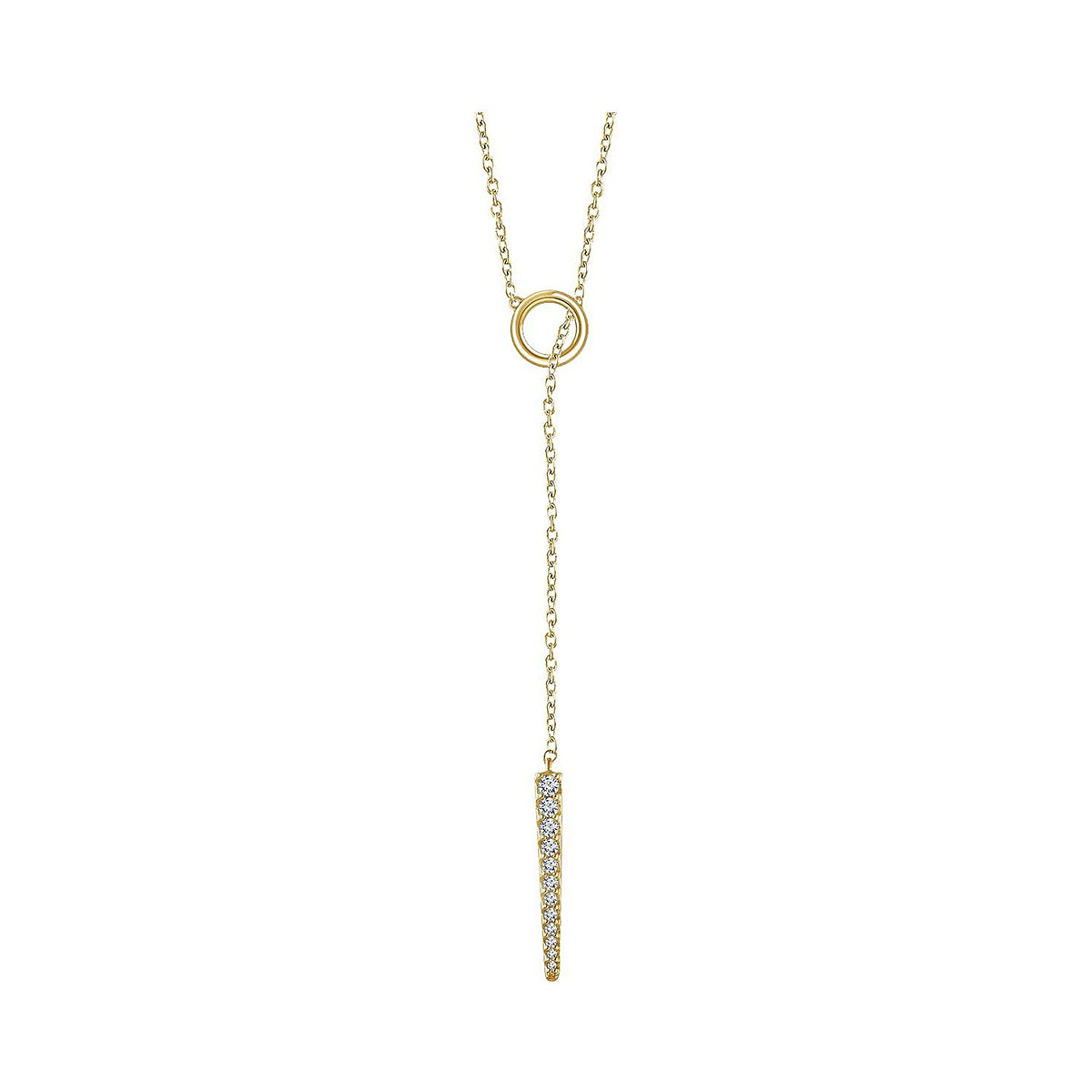 diamond lariat necklace in 14k yellow gold