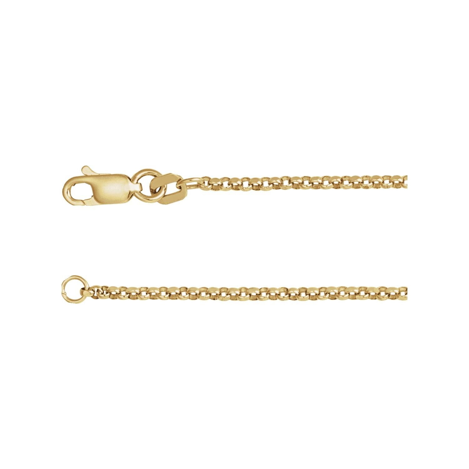 1.65mm Rolo Chain Necklace | Diamond & Sapphire