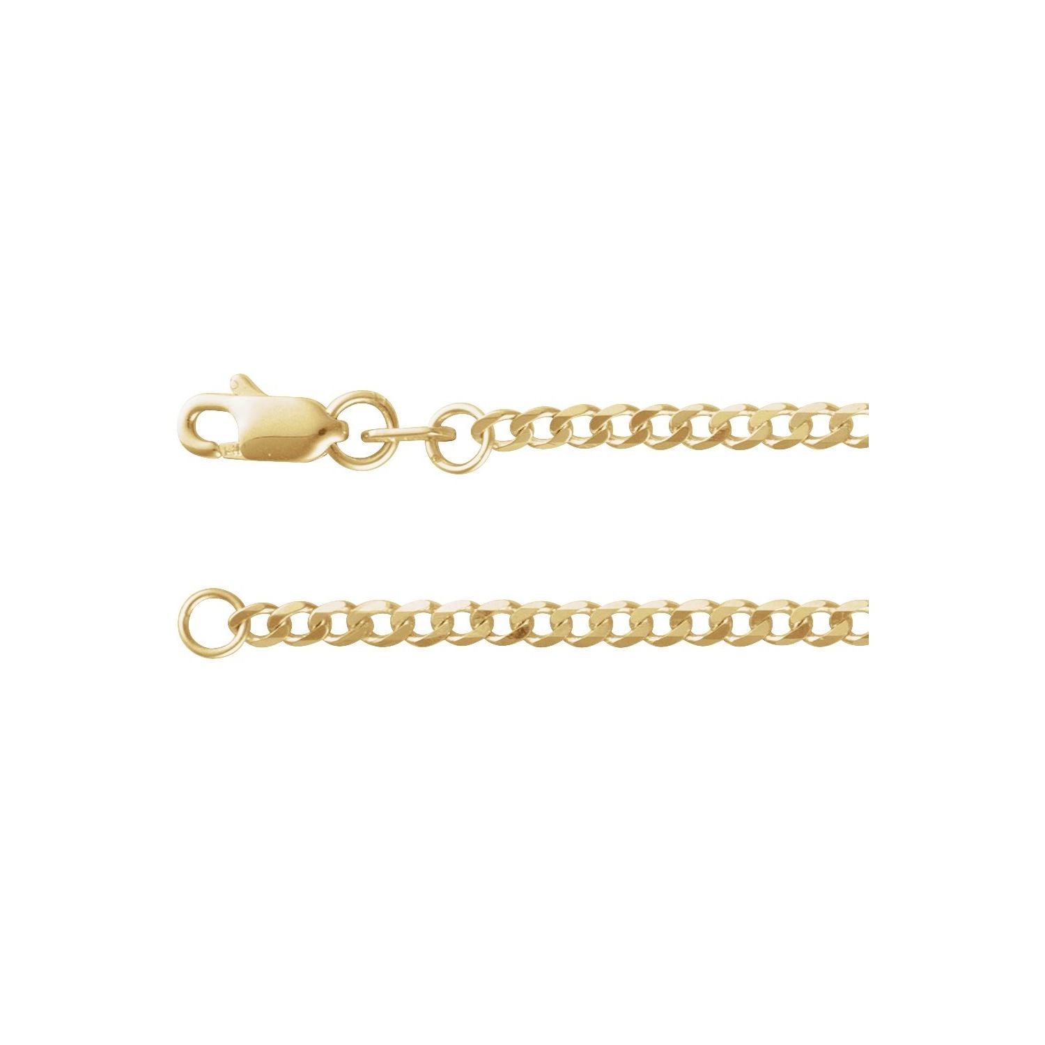 1.95mm Curb Chain Necklace in 14K Yellow Gold