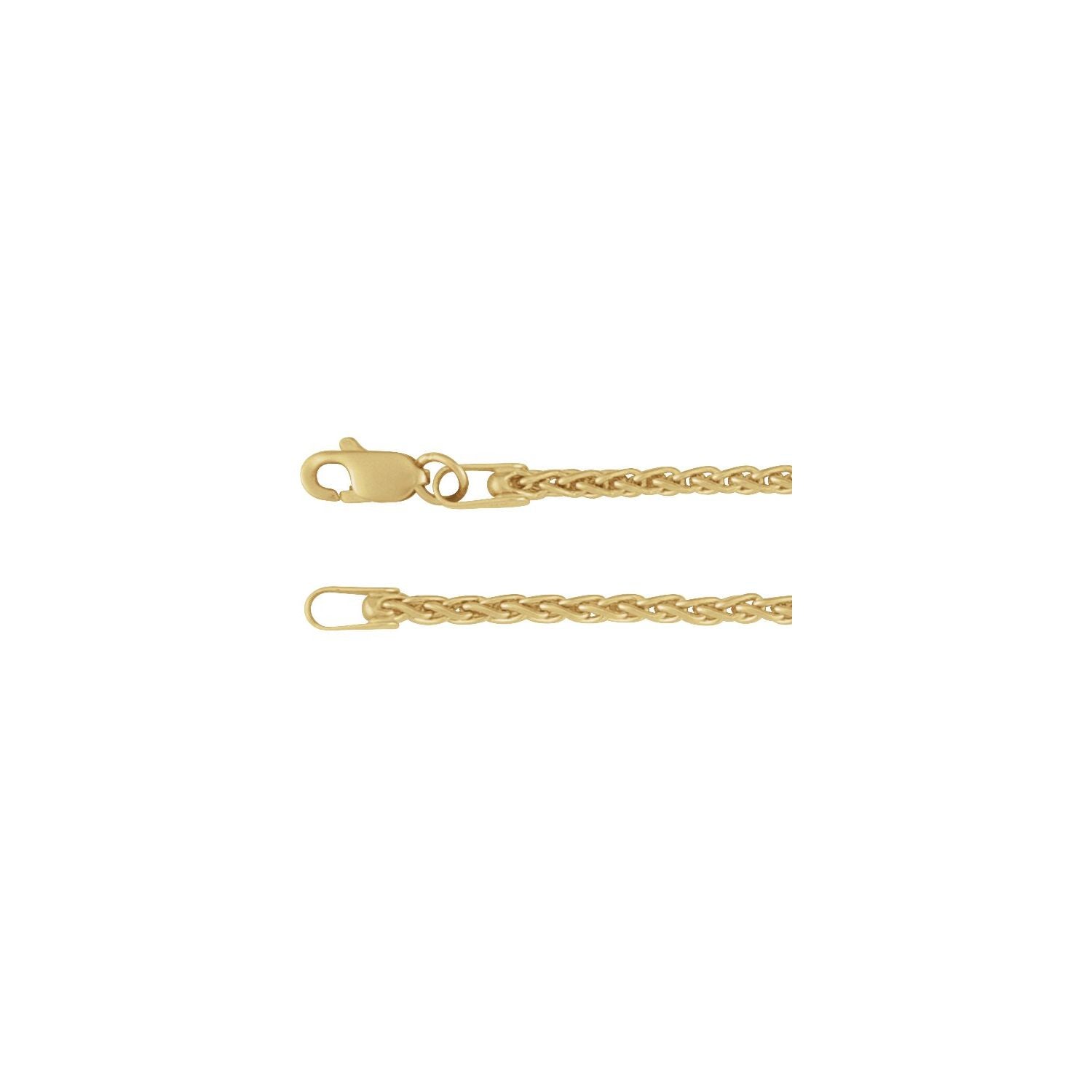 1.9mm Wheat Chain Necklace | Diamond & Sapphire
