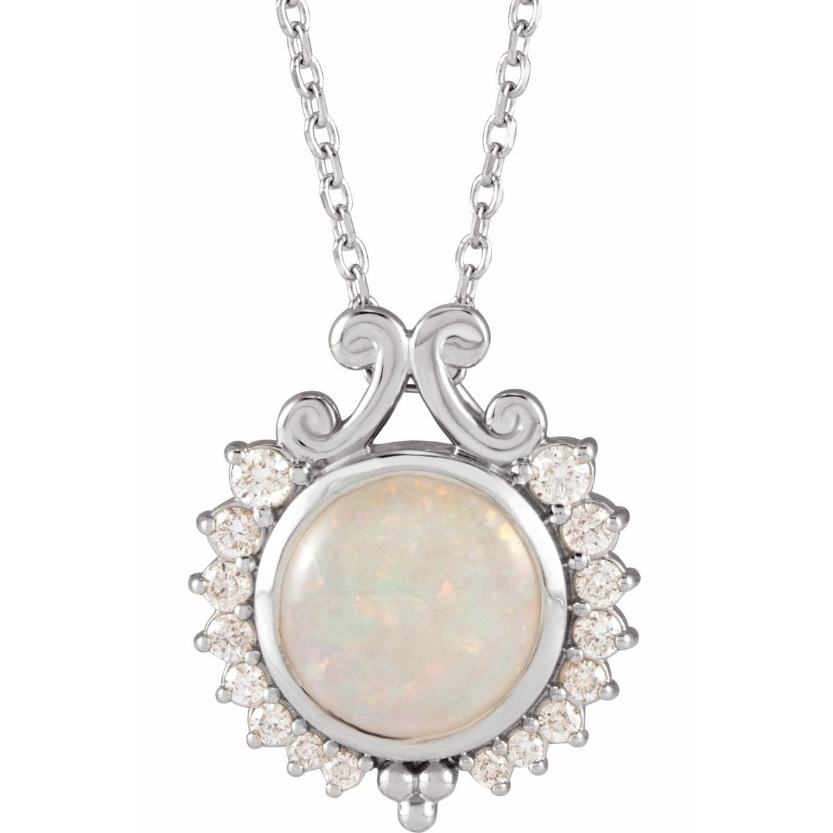 Opal & Diamond Pendant