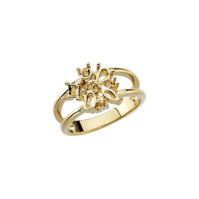 Bonfire Cluster Pear Citrine Ring