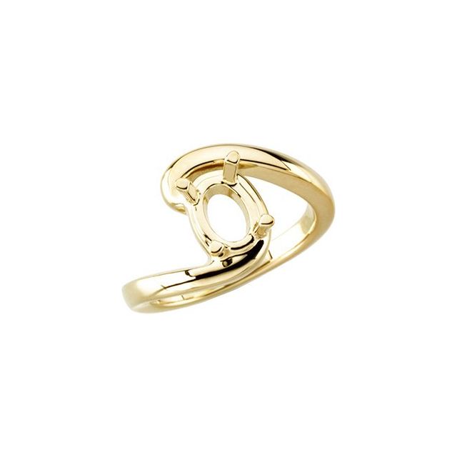 Oval Ruby Crossover Bypass Ring