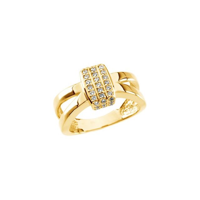 Round Sapphire Accented Cocktail Ring