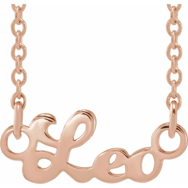 Leo zodiac coin zodiac necklace in 14k rose gold