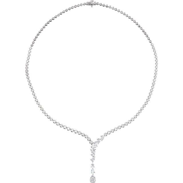 5 1/2 ct lab-grown diamond tennis necklace in 14k white gold
