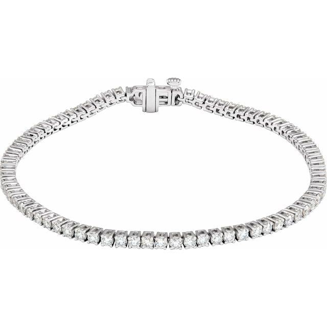3 ct lab-grown diamond tennis bracelet in 14k white gold