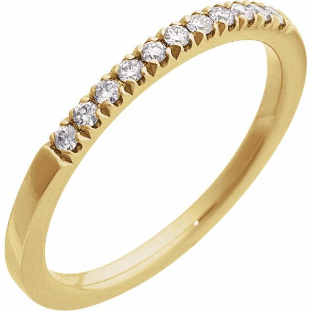 1/6 ctw Natural Diamond Stackable Ring in 14K Yellow Gold