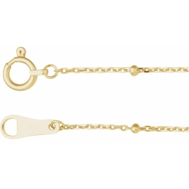1.7mm cable chain necklace in 10k yellow gold, 16"