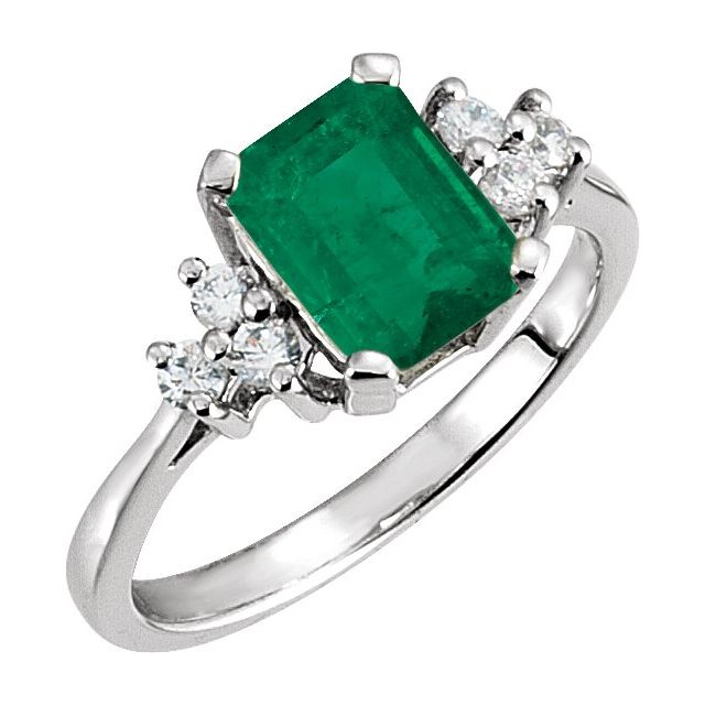 Meridian Emerald-Cut Blue Topaz Ring