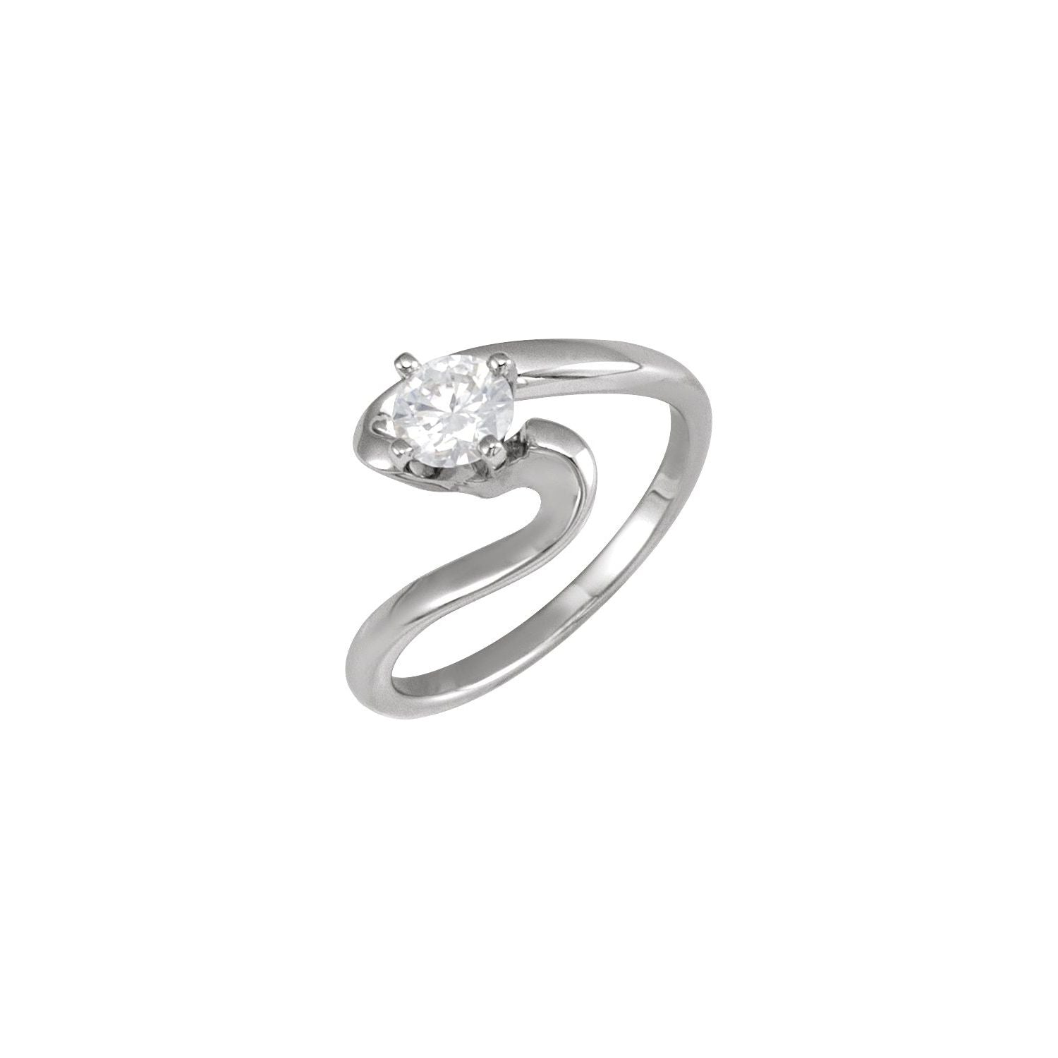 1.4 ct Cushion Lab-Grown Diamond Crossover Bypass Engagement Ring