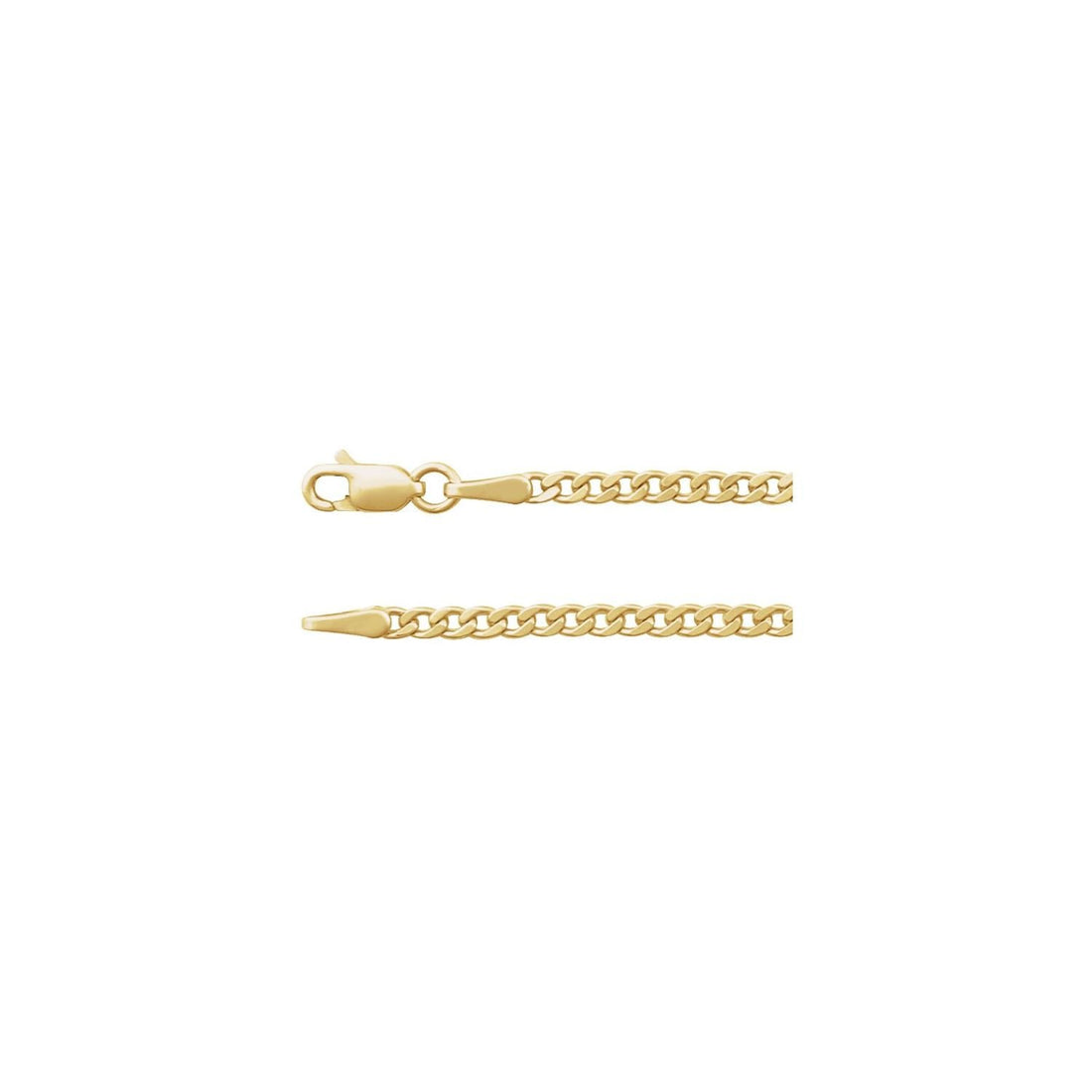 14k gold curb chain necklace · 2.35 mm in 14k Yellow Gold