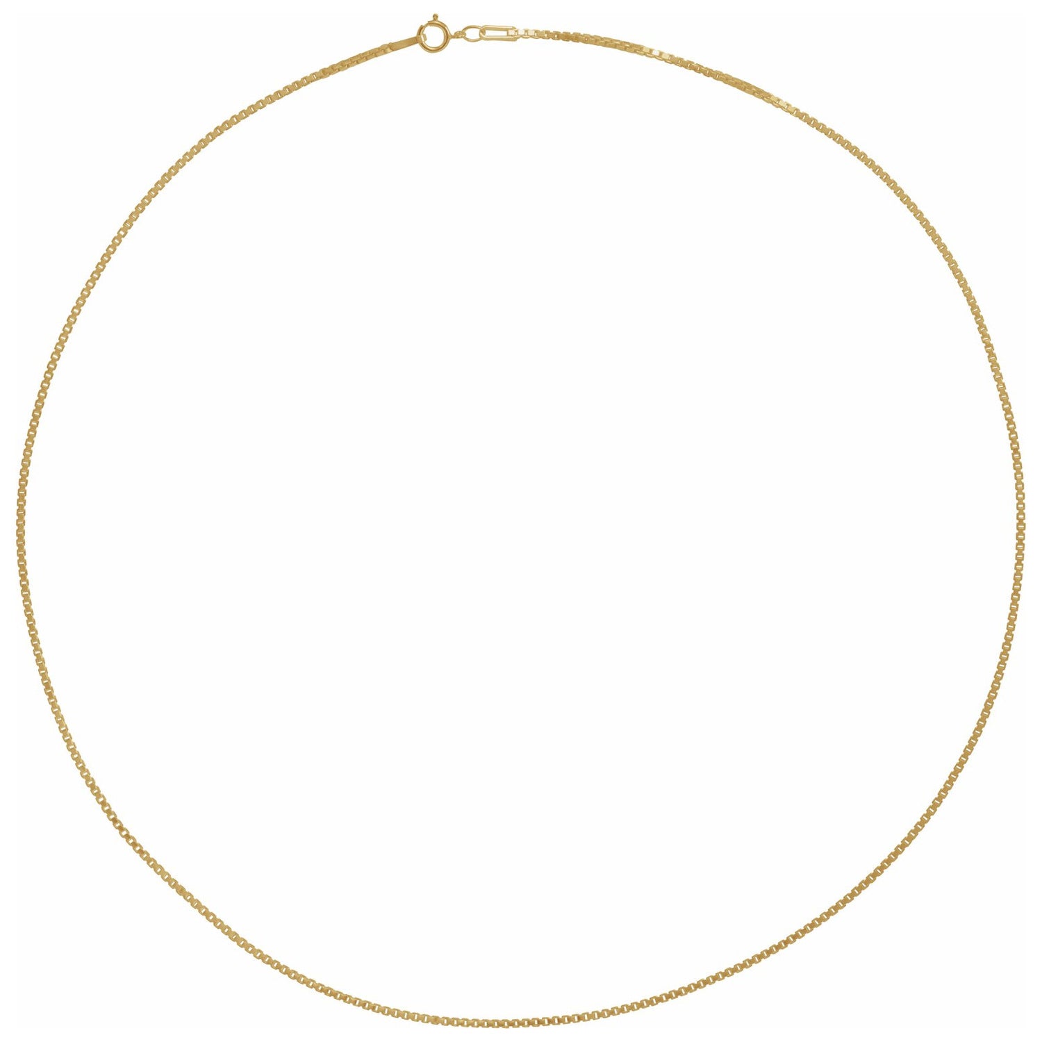 14K Yellow Gold 1.3 mm diamond-cut box necklace