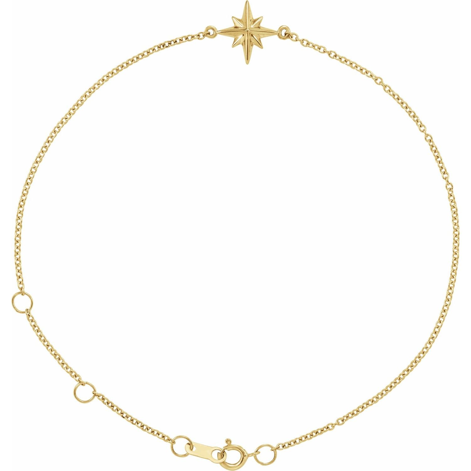 14k yellow gold north star gold bracelet