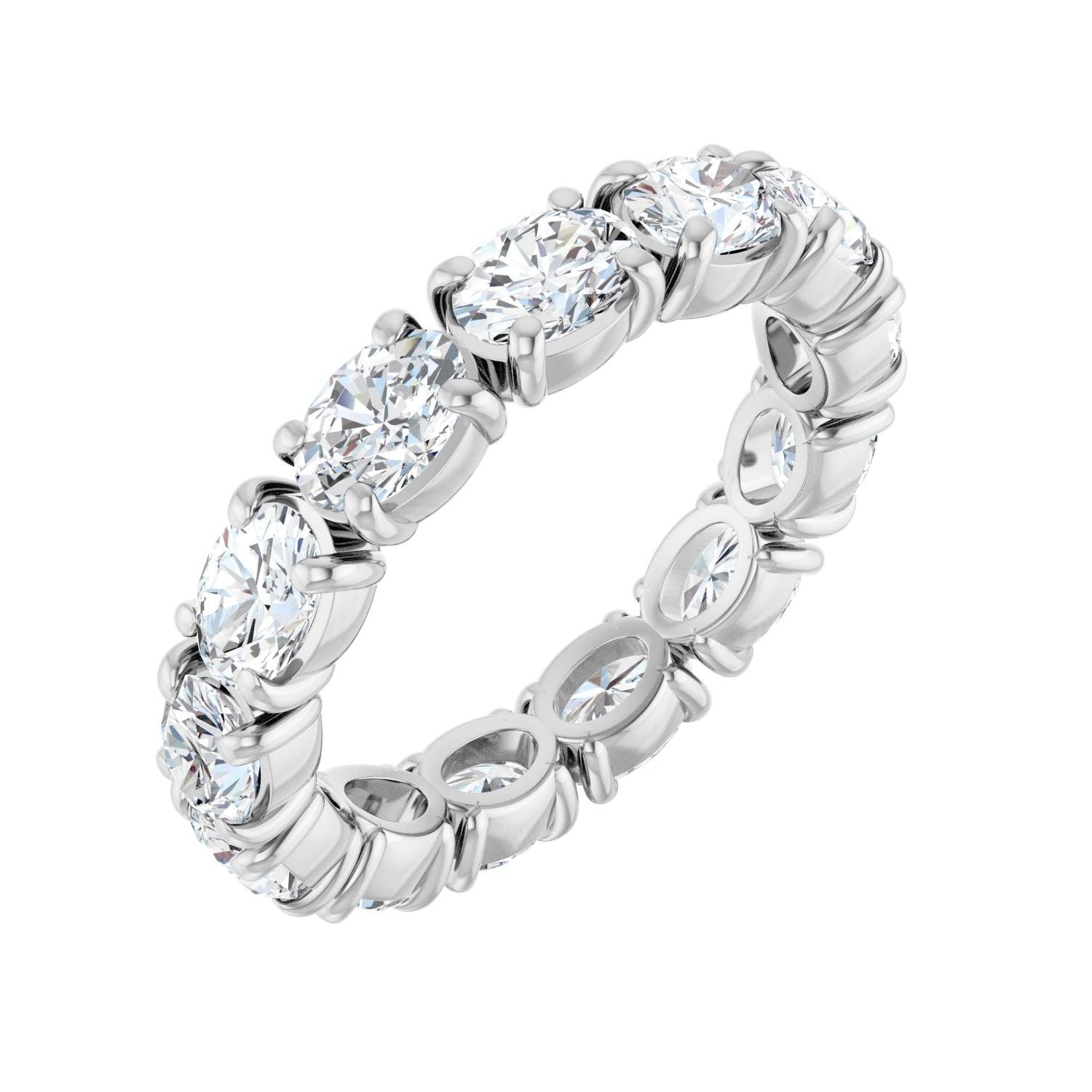 Bold East-West Oval Diamond Eternity Band
