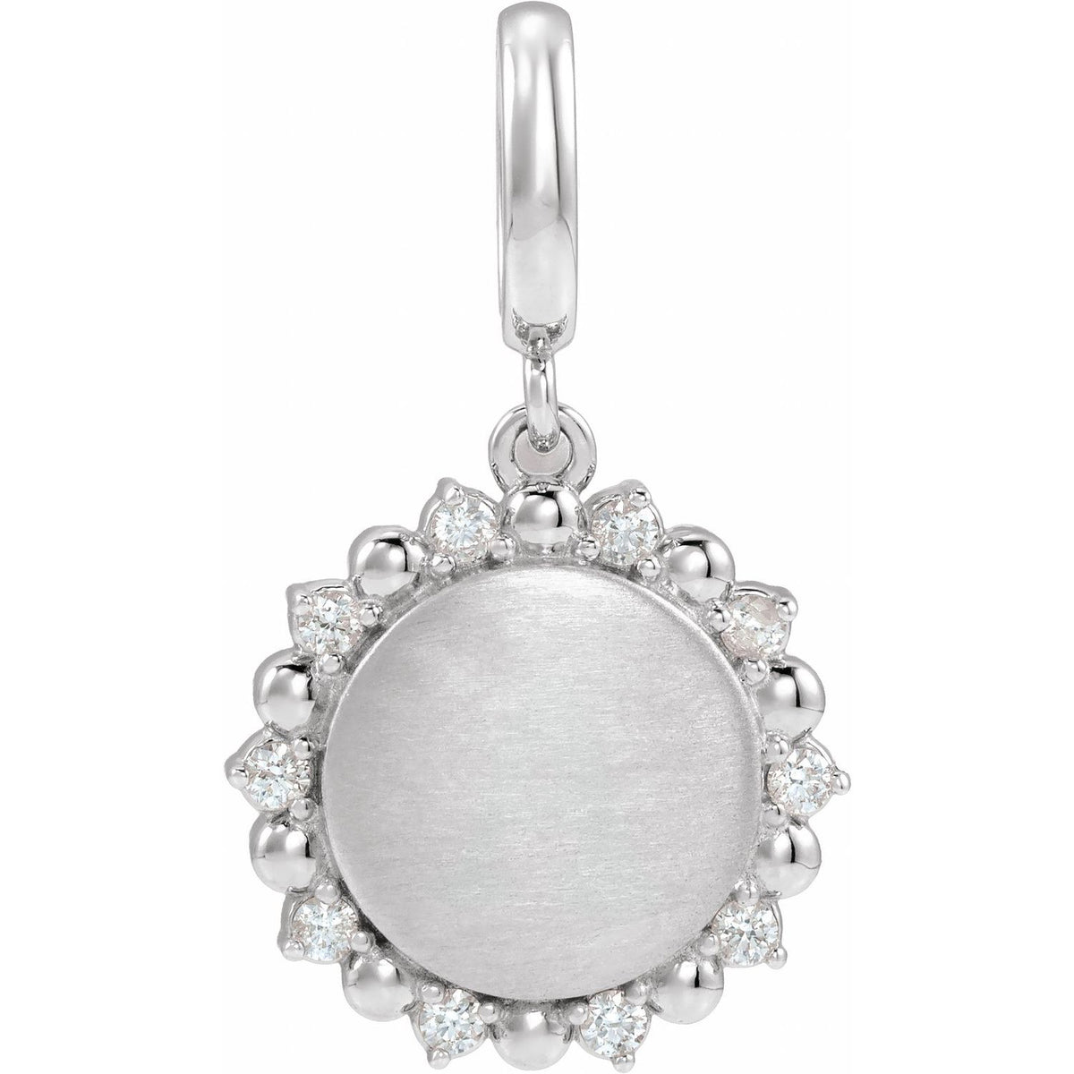 Lab-Grown Diamond Pendant Necklace in 14K White Gold