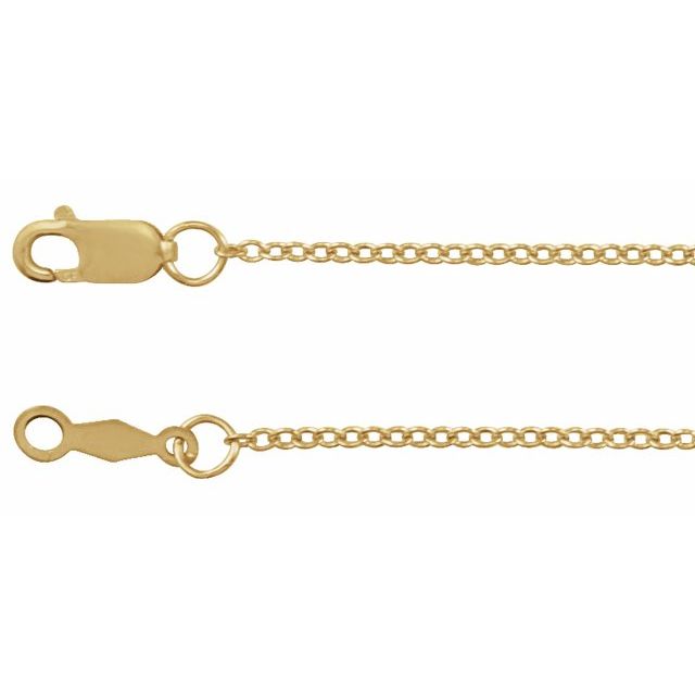 1.3mm adjustable cable chain necklace in 14k yellow gold, 16-18" adjustable