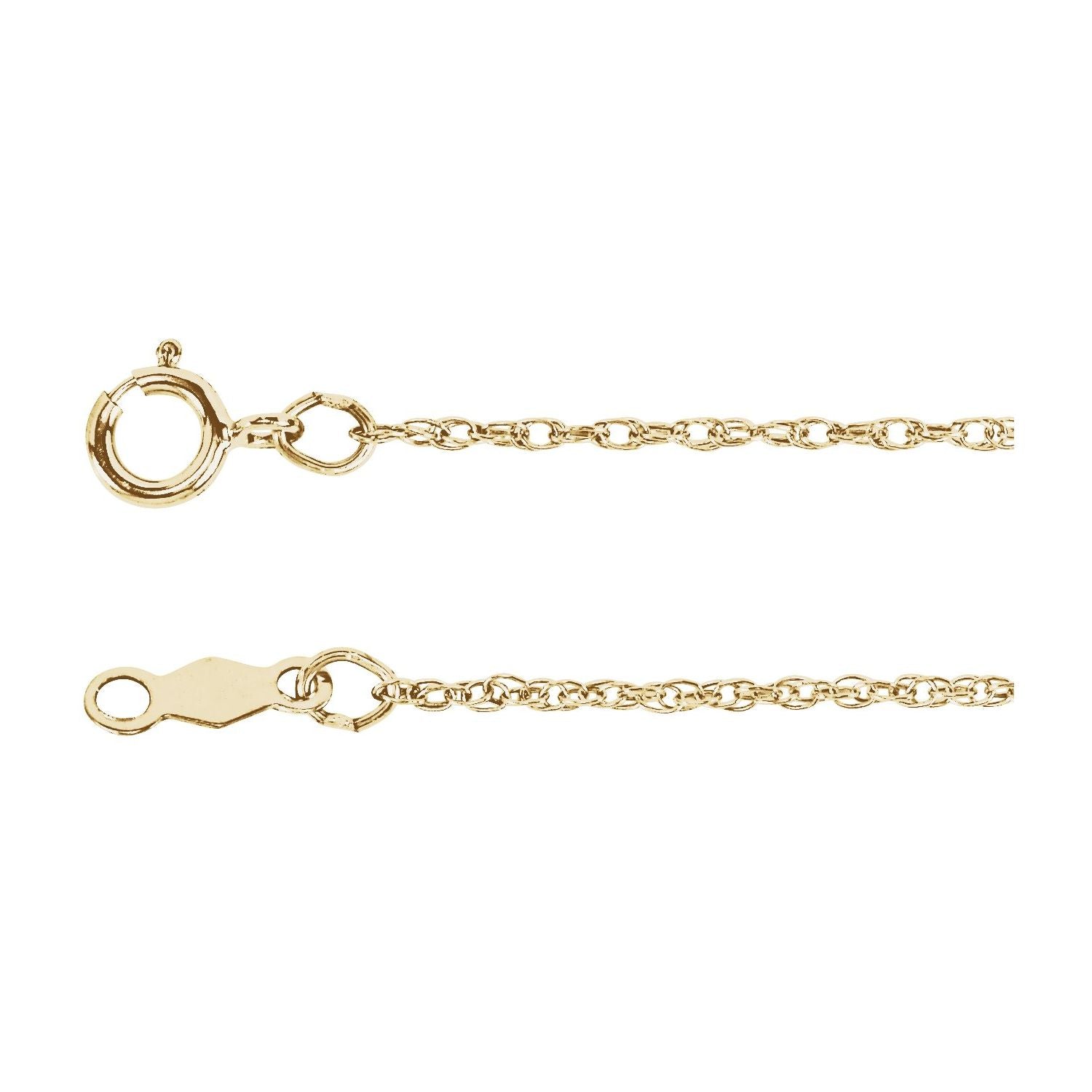 1mm Rope Chain Necklace | Diamond & Sapphire