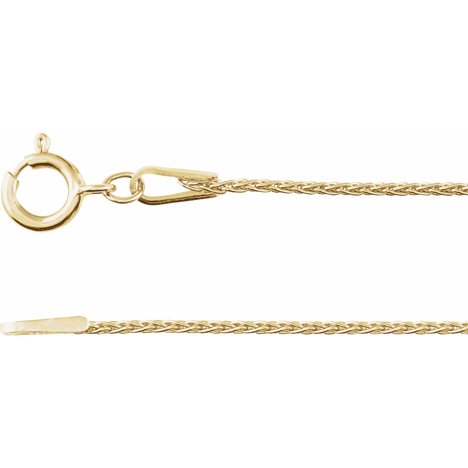 1mm Wheat Chain Necklace | Diamond & Sapphire