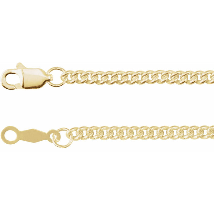 2.25mm Curb Chain Necklace in 14K Yellow Gold