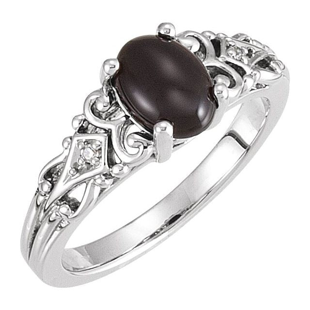 Oval Ruby Vintage Accented Ring
