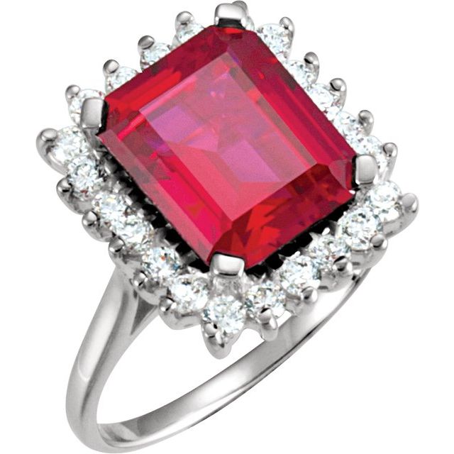 Terrace Halo Emerald-Cut Morganite Ring