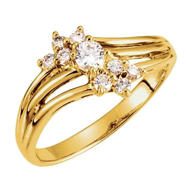 Round Opal Waterfall Cluster Cocktail Ring