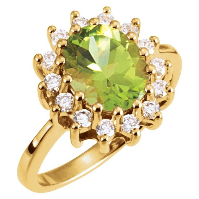Aurora Halo Oval Garnet Ring