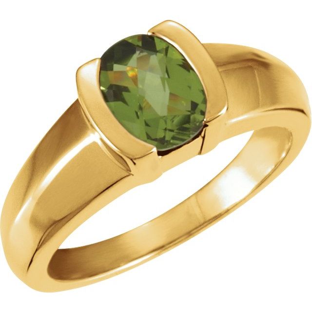 Cushion Sapphire Bezel-Set Cocktail Ring