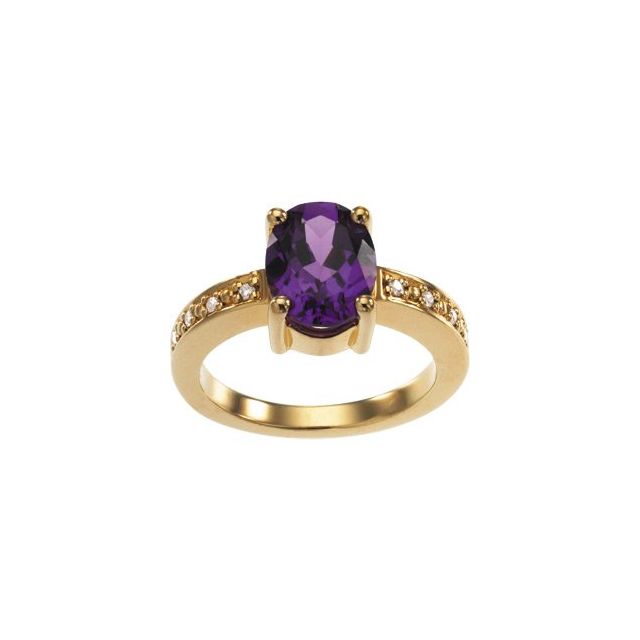 Oval Opal Accented Shoulder Band Ring