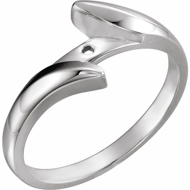1.0 ct Cushion Lab-Grown Diamond Bypass Solitaire Engagement Ring