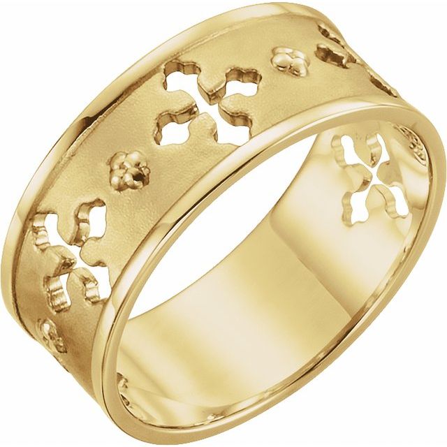 Men's Pierced Cross Ring