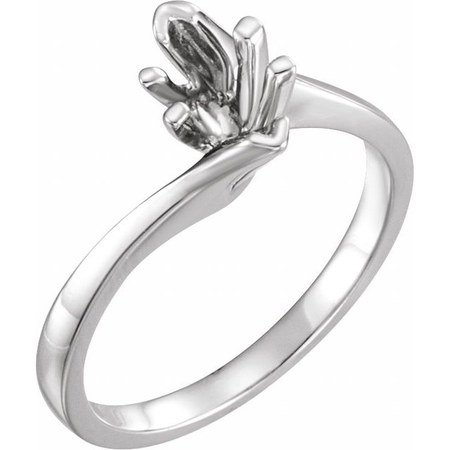 0.6 ct Marquise Lab-Grown Diamond V-Prong Solitaire Engagement Ring