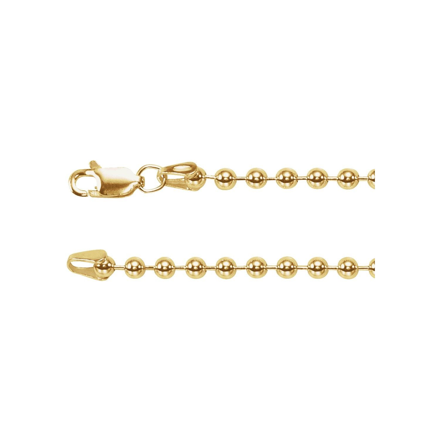 3mm Bead Chain Necklace | Diamond & Sapphire