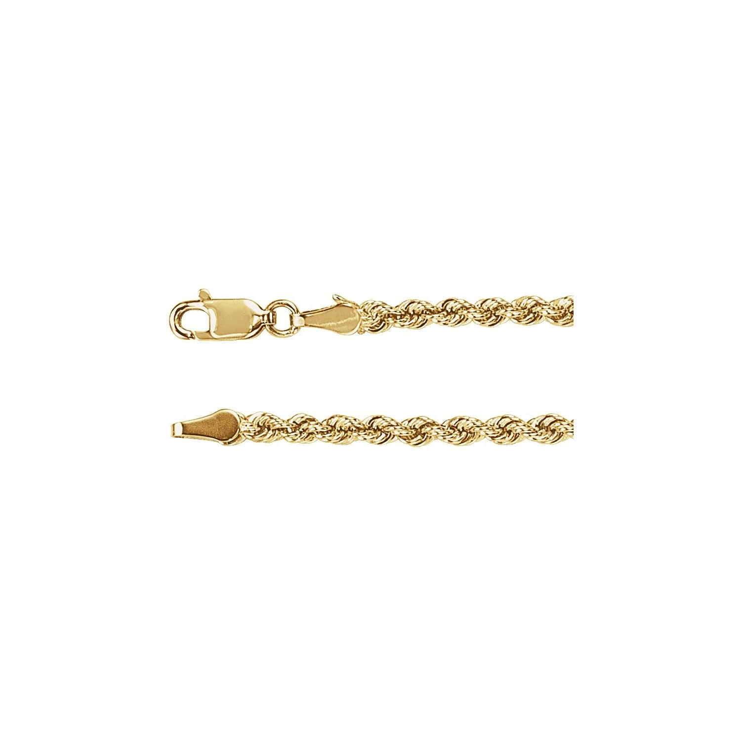 3mm Rope Chain Necklace | Diamond & Sapphire