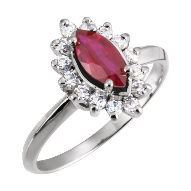 Marquise Sapphire Halo Cocktail Ring