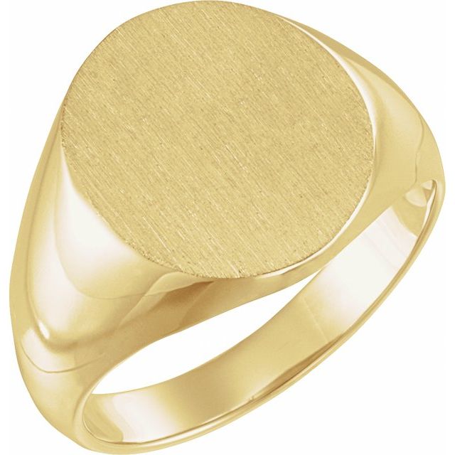Men's Classic Oval Signet Ring