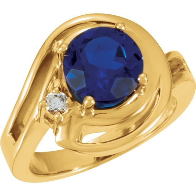 Signal Blue Round Blue Topaz Ring