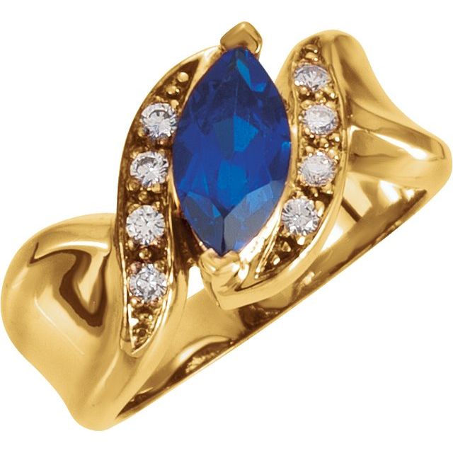 Marquise Ruby Accented Statement Ring