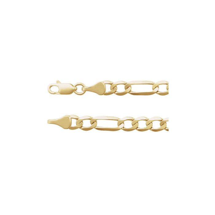 5.1mm figaro chain necklace in 14k yellow gold