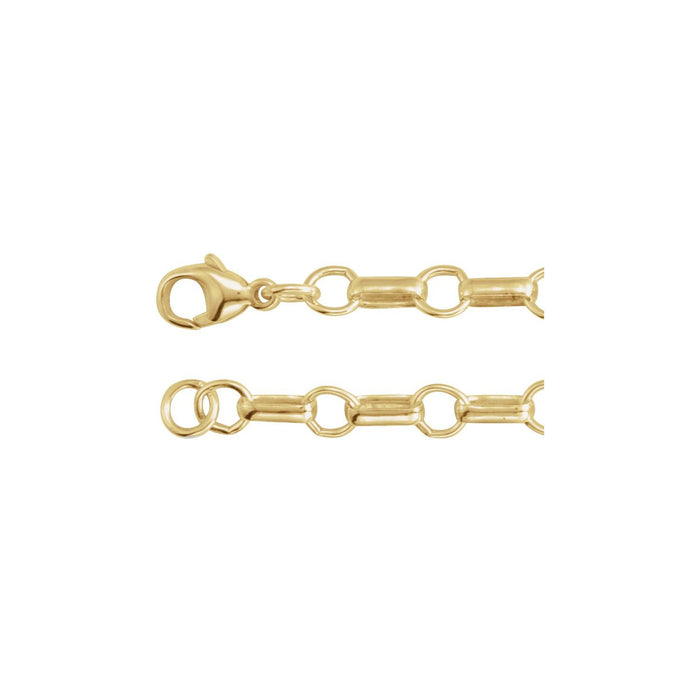 5.3mm Paperclip Chain Necklace | Diamond & Sapphire