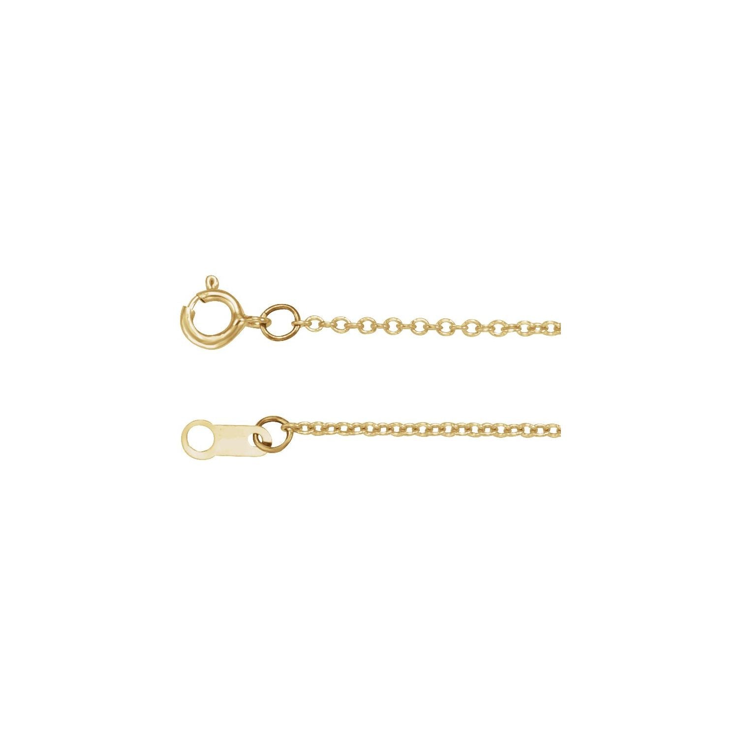 14K Yellow Gold 1 mm cable necklace