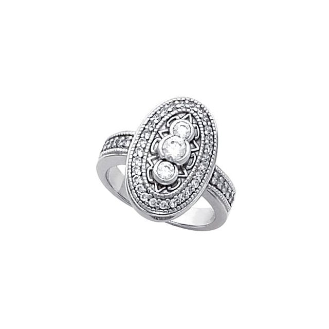 Trio Ember Round Garnet Ring